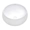 Ruvati 16" Bathroom Vessel Sink Round White Above Counter Circular Ceramic RVB0316 - alternate 1